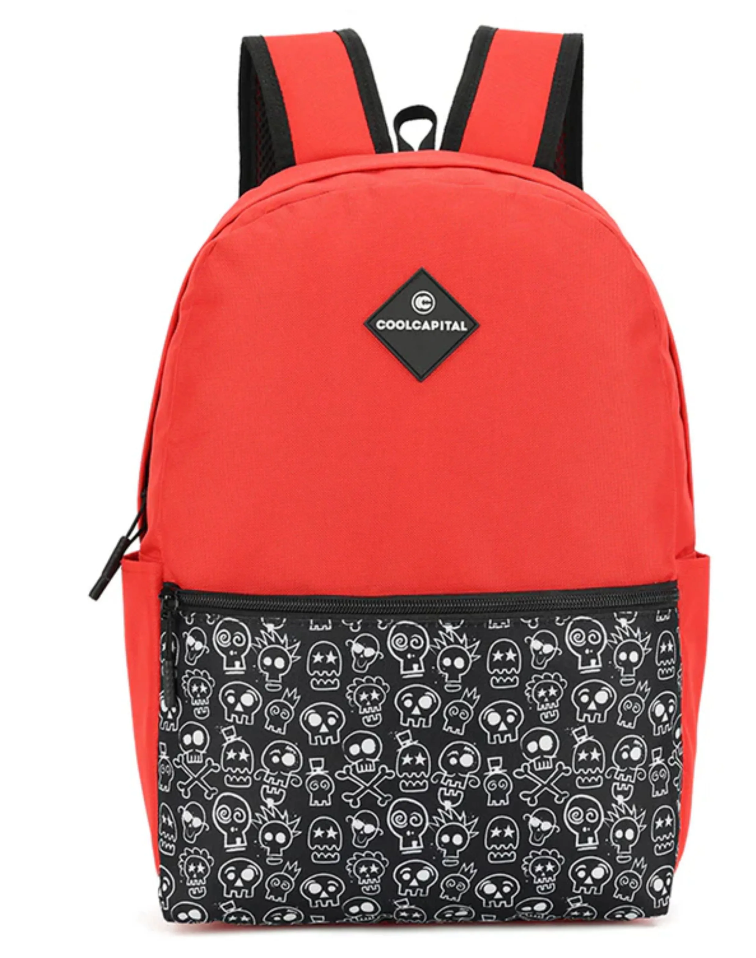 Mochila para laptop | CoolCapital Lite Skulls | 15.6&quot pulgadas Rojo