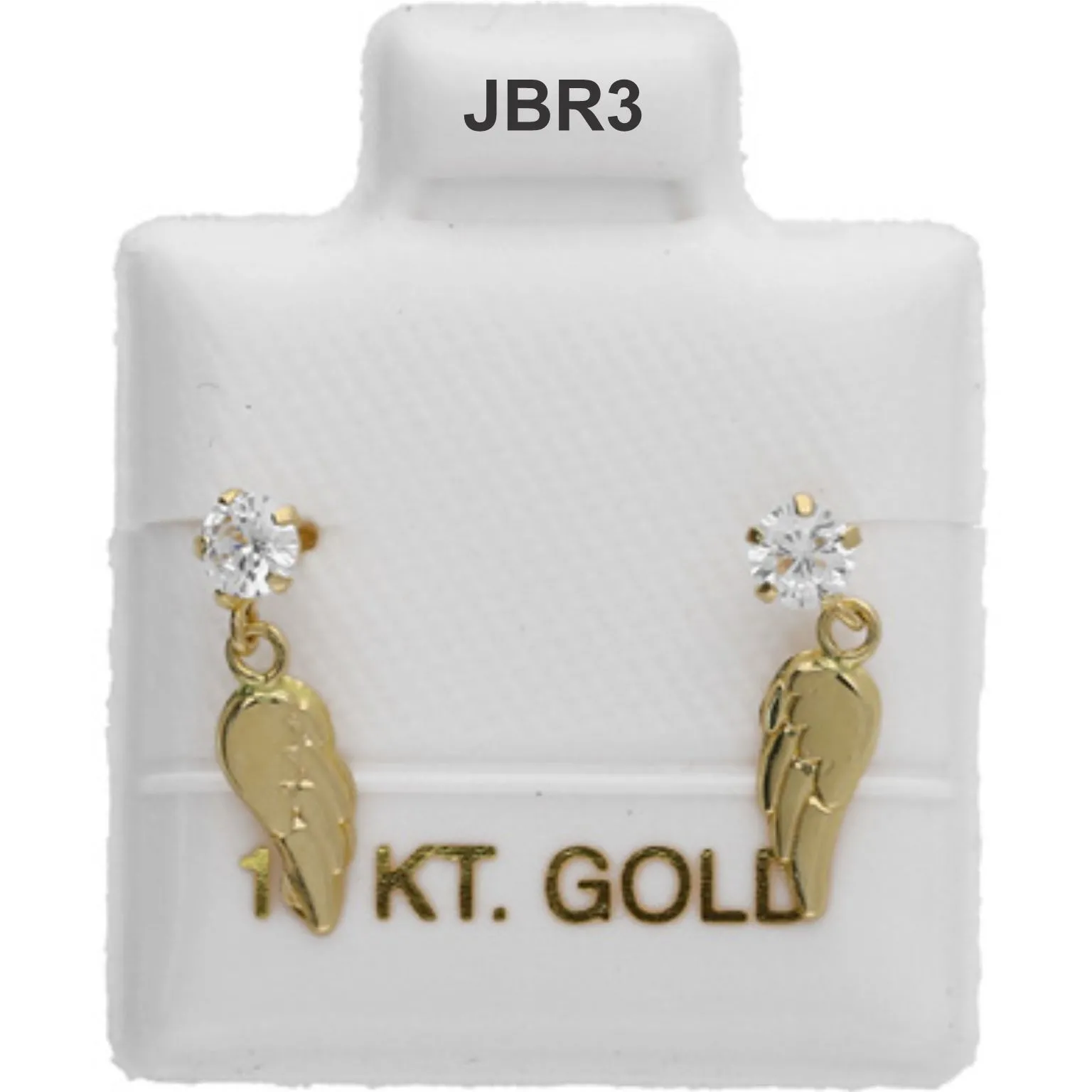 Aretes en Oro de 10 KT modelo ALAS COLGANTES JBR3