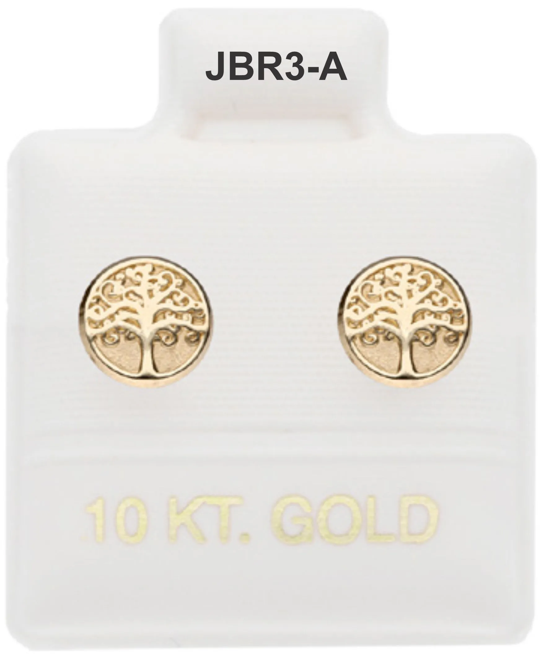 Aretes en Oro de 10 KT modelo ÁRBOL DE LA VIDA JBR3-A