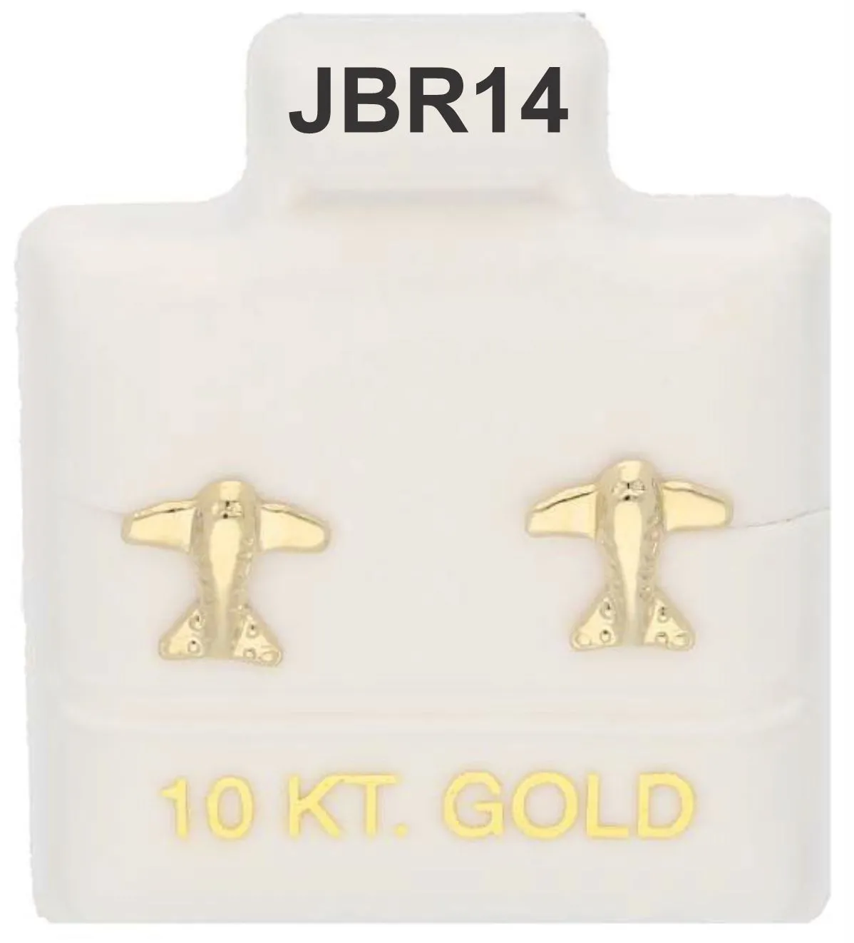 Aretes en Oro de 10 KT modelo AVIÓN JBR14