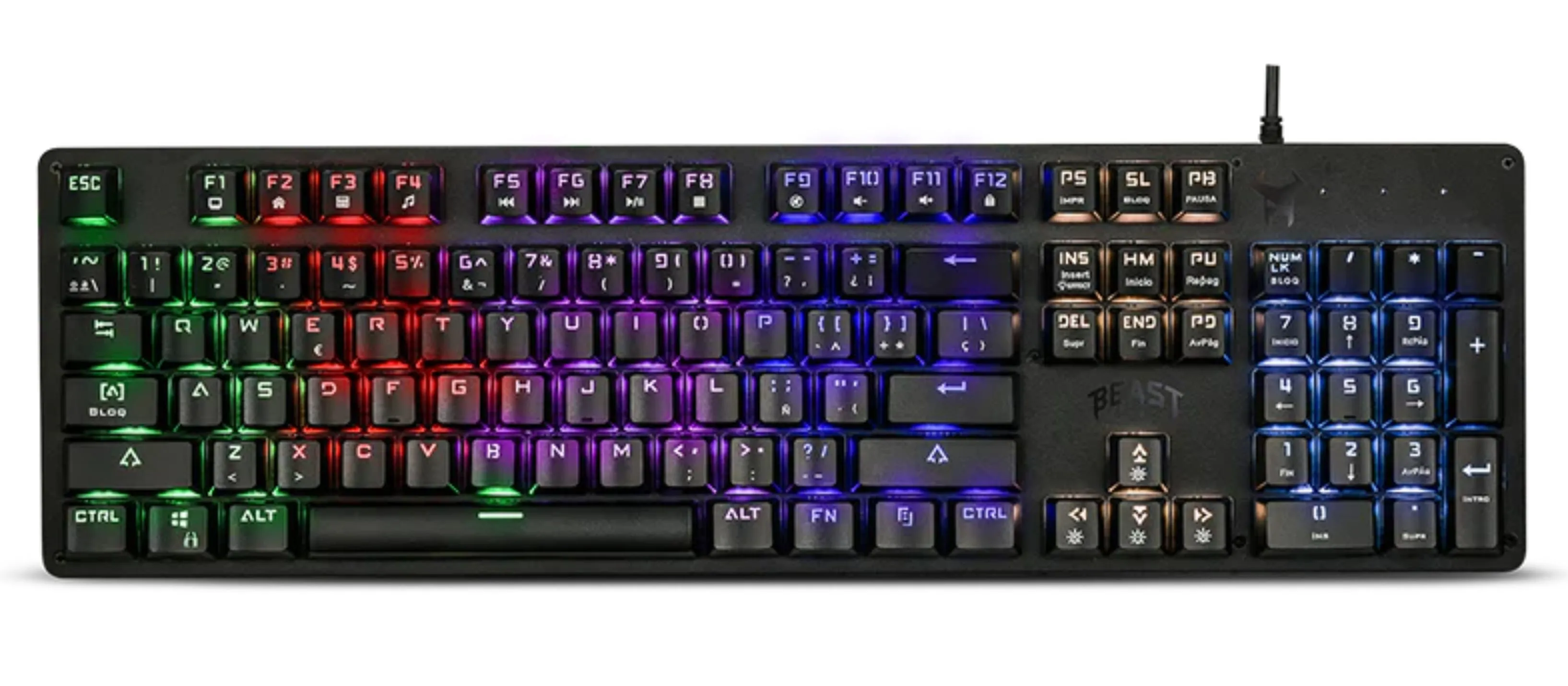 Teclado gamer |STF Beast abysmal armor |mecanico con luz gaming para computadora