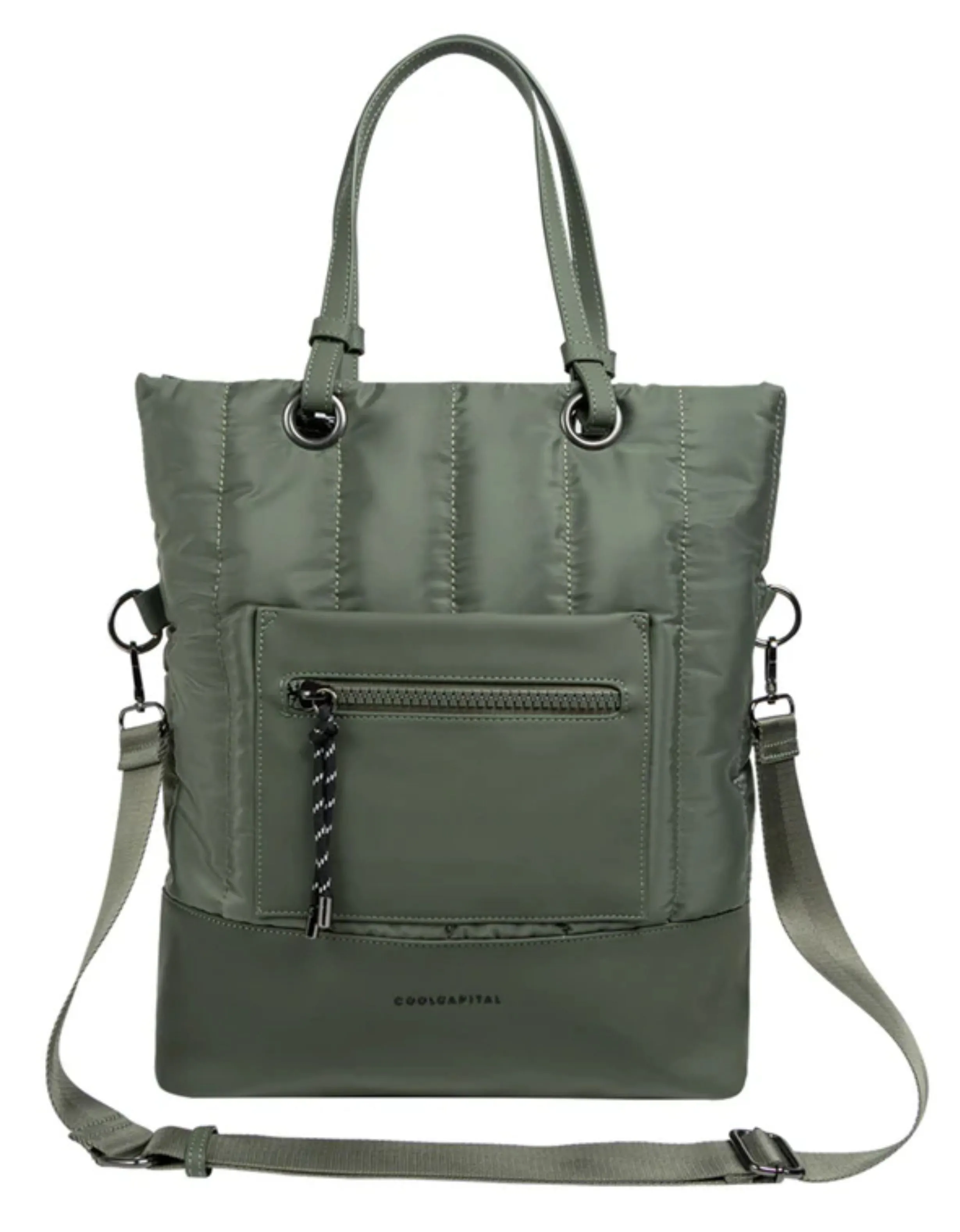 Bolsa CoolCapital Tote Bag Fuji: Laptop 14&quot, Resistente y Ajustable, Verde
