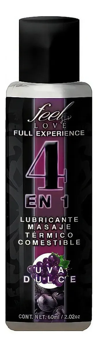 Lubricante 4 EN 1 - Comestible sabor Uva Dulce 60ml