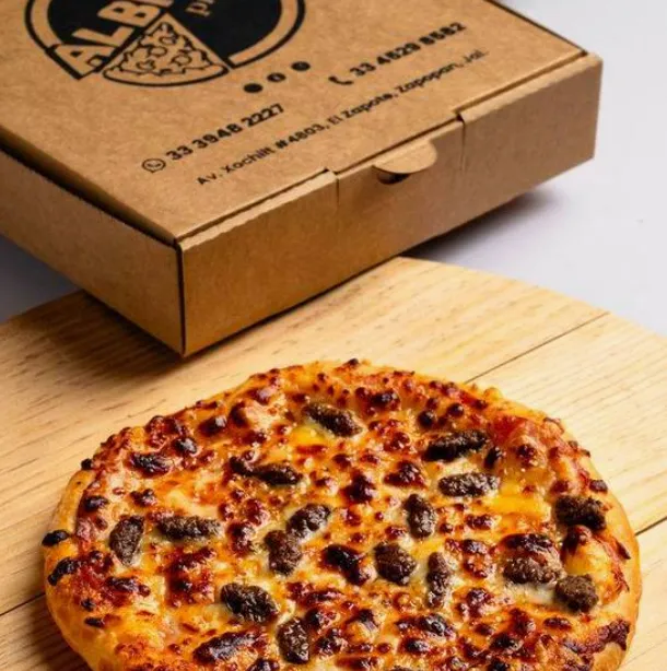 Pizza individual con 2 ingredientes