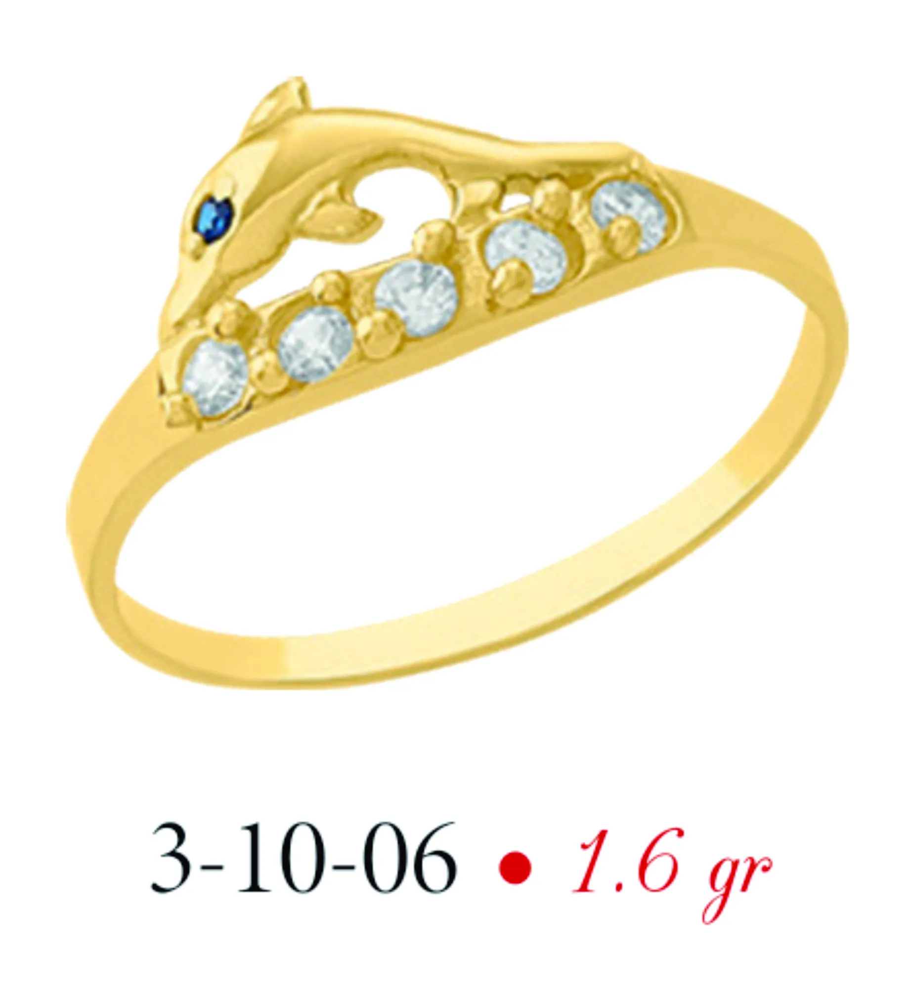 Anillo de Oro de 10 K CV-IMLD- 3-10-06