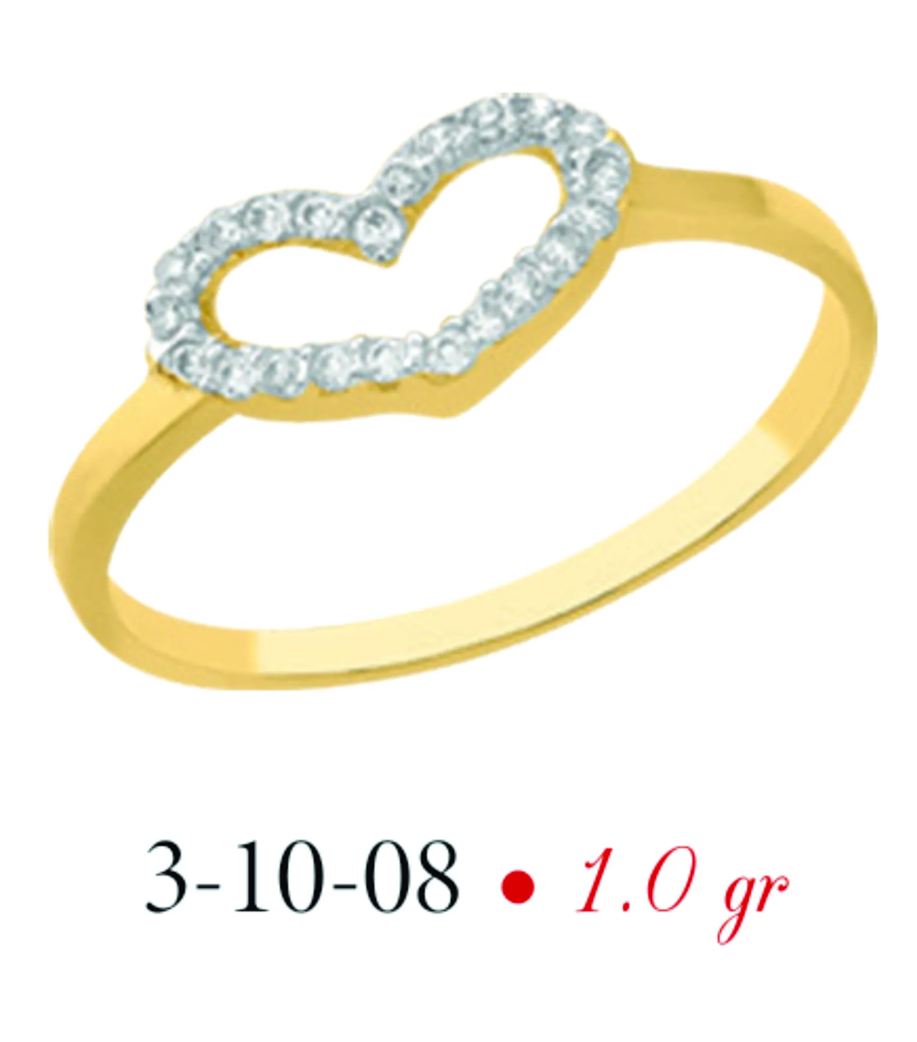 Anillo de Oro de 10 K CV-IMLD- 3-10-08