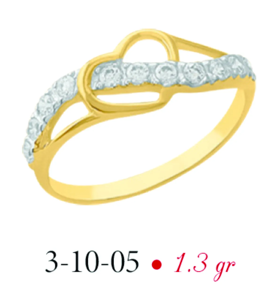 Anillo de Oro de 10 K CV-IMLD- 3-10-05