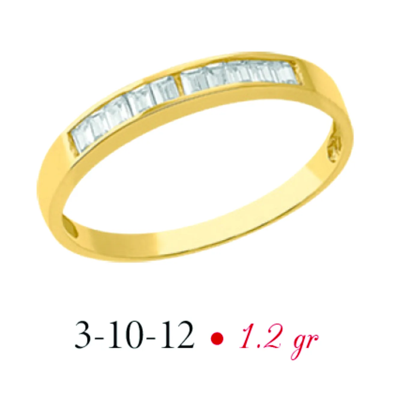 Anillo de Oro de 10 K CV-IMLD- 3-10-12