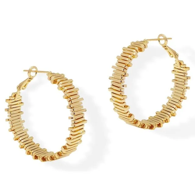 Arracada Desnivel Oro Lam.