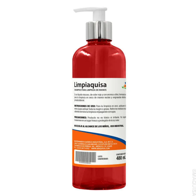 Limpiaquisa, Shampoo desengrasante para limpieza de manos.