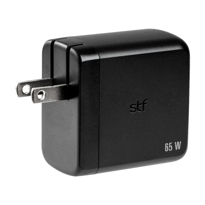 Cargador Pared GaN 65W 3 Salidas Tipo C Dual + USB Carga Ultra Rápida