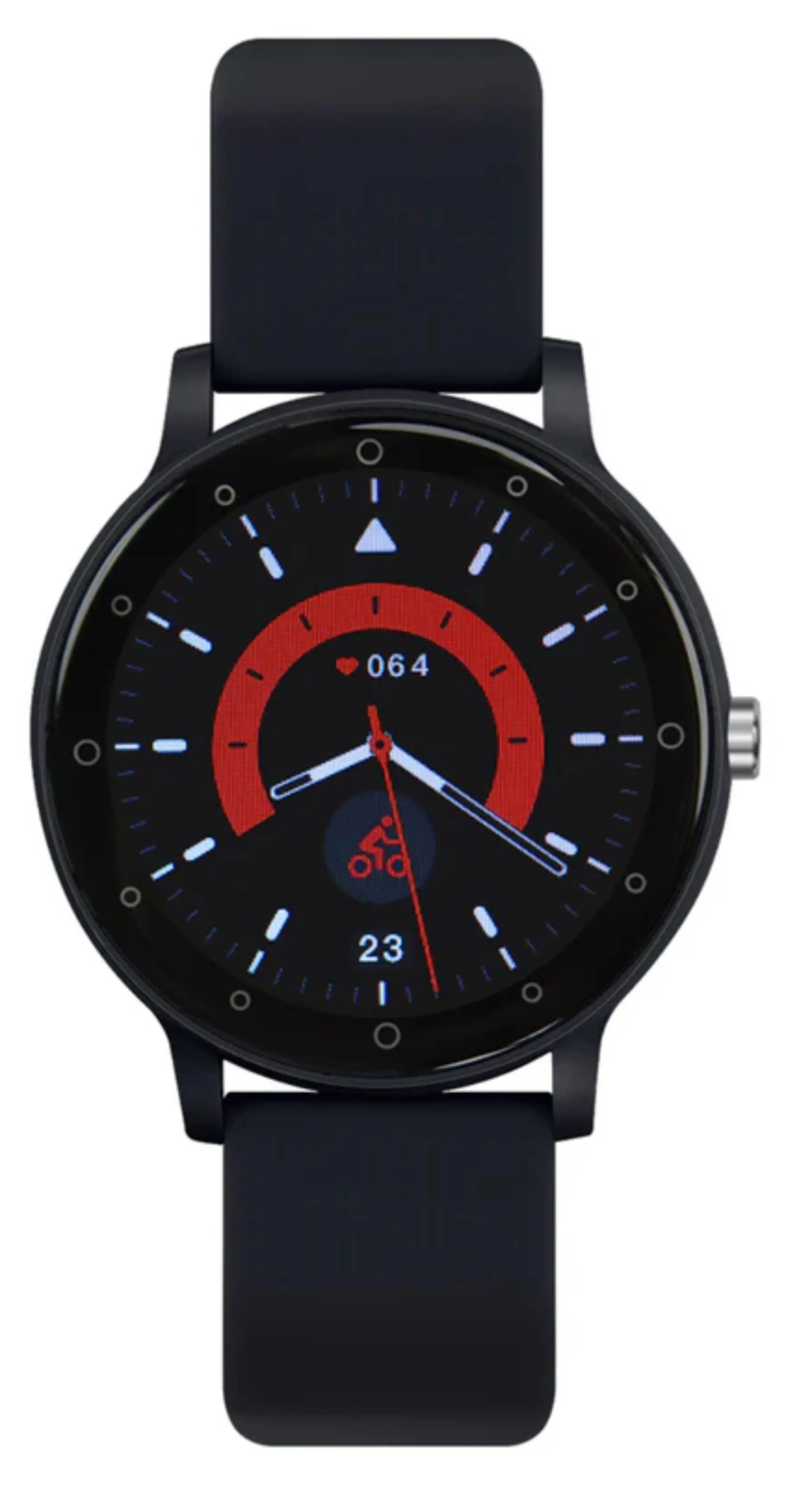 Smartwatch Reloj Kronos Insignia Round STF Pantalla 1.3&quot Resistencia al agua IP65 Negro