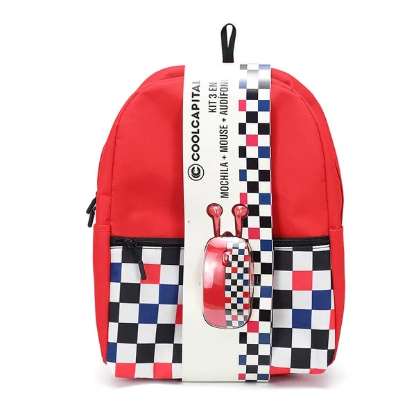 Mochila para laptop + mouse alámbrico | CoolCapital Cuadros | 15 pulgadas combo